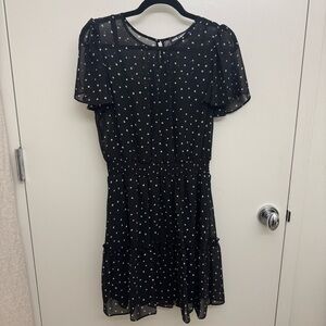 Karl Lagerfeld Paris A Line Polka Dot Dress